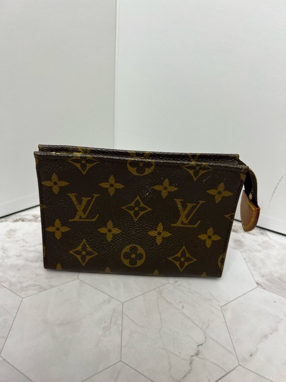 Vintage Louis Vuitton Monogram Canvas Toiletry Pouch Brown and Gold - Picture 3 of 8